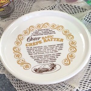 Oster Crepe Batter plate vintage 1970’s